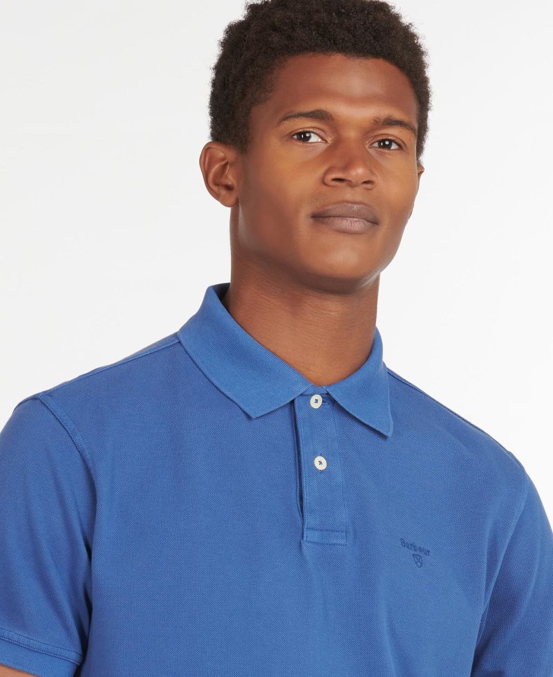 Barbour Washed Sports Polo Shirt Turf | KWC387910