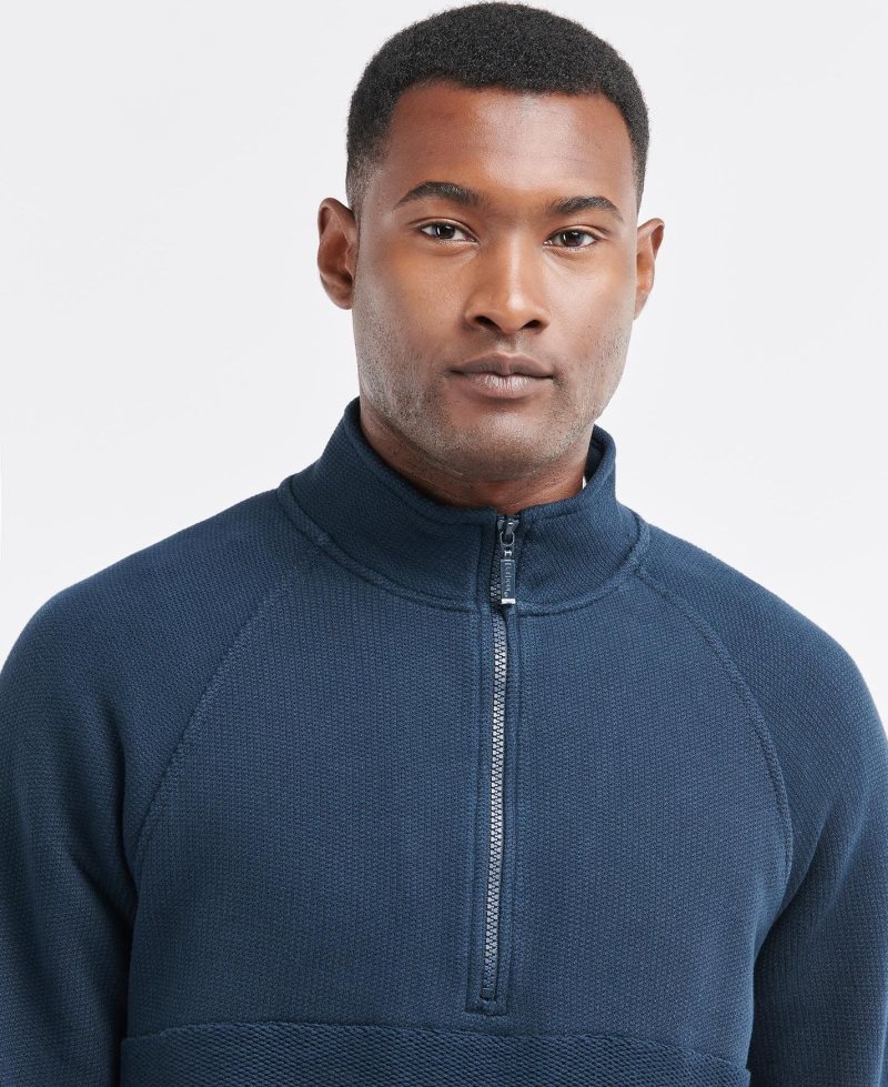 Barbour Wear Half Zip Navy | USX625973