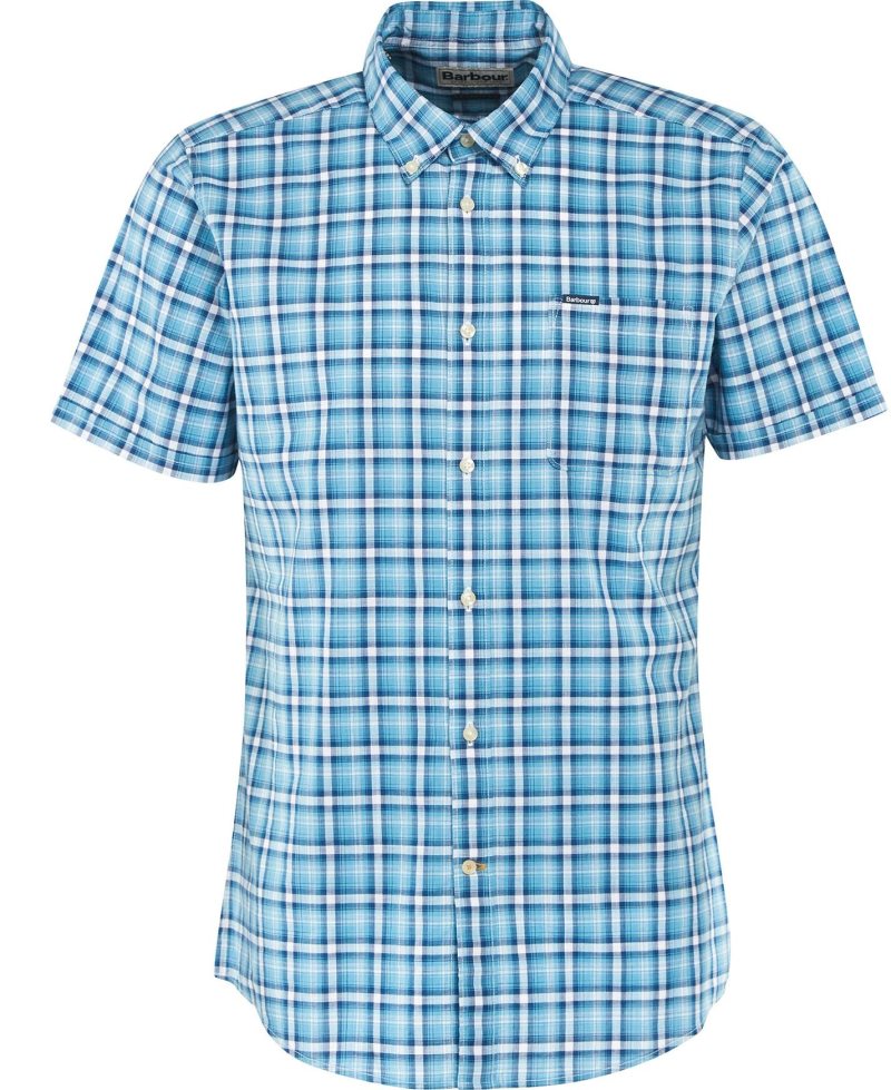 Barbour Whitsand Tailored Shirt Aqua | JGT816423