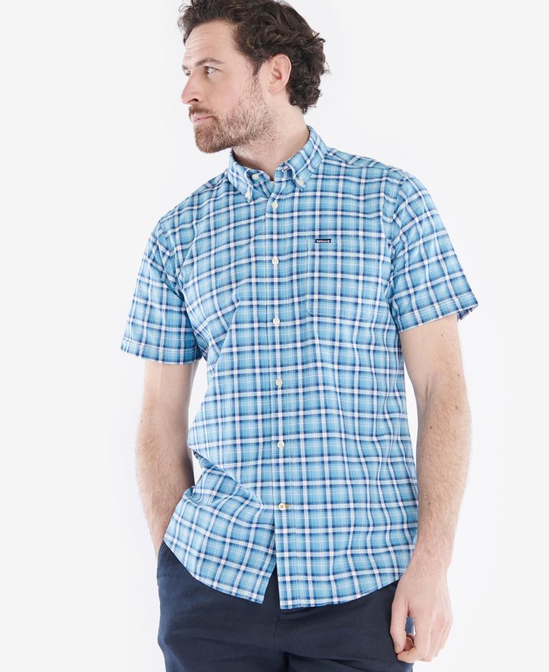 Barbour Whitsand Tailored Shirt Aqua | JGT816423