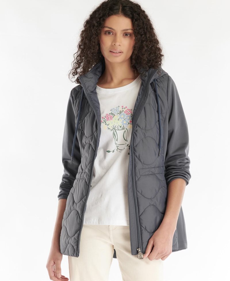 Barbour Willowherb Quilted Sweat Summer Navy | KPO258403