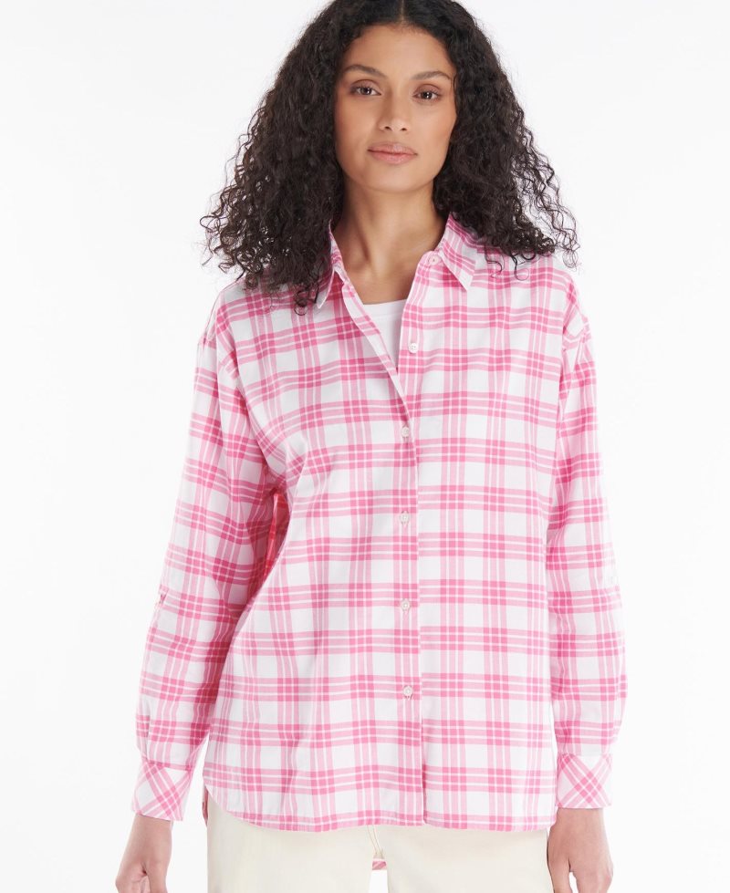 Barbour Willowherb Shirt Begonia Check | IBQ173586