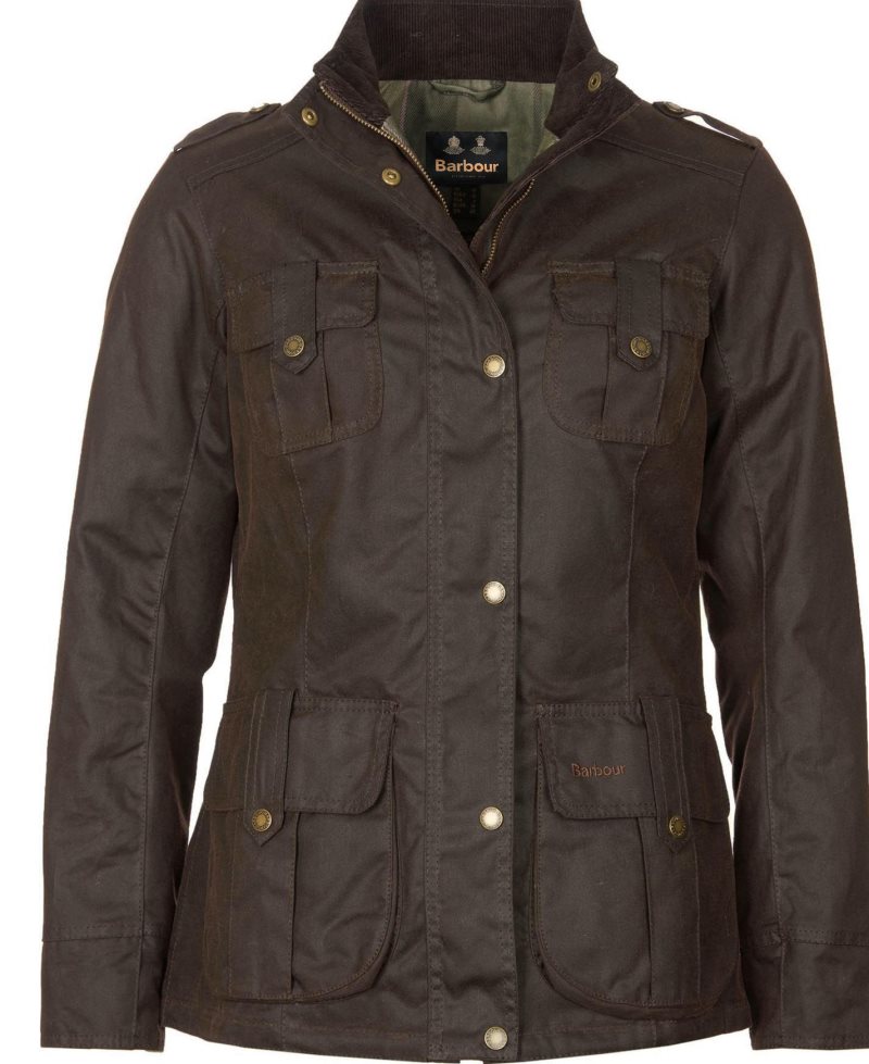 Barbour Winter Defence Waxed Cotton Jacket Olive Classic | IWQ704136