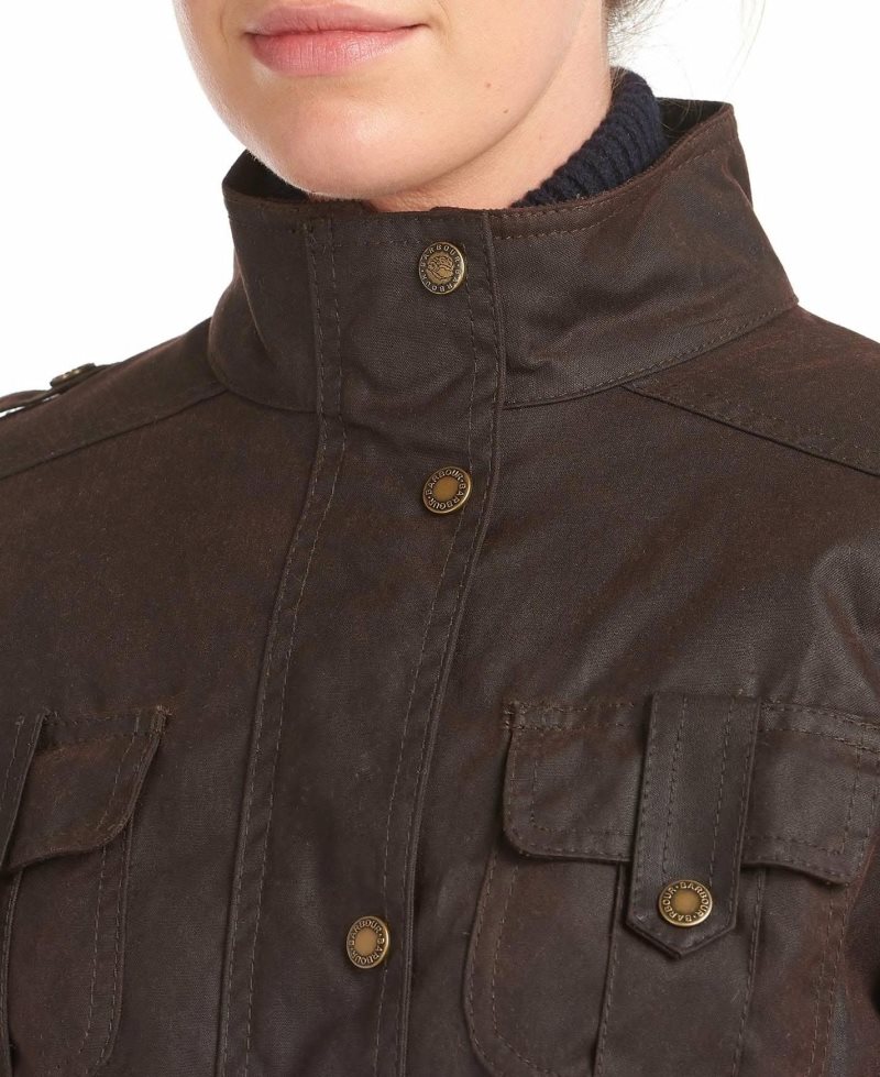 Barbour Winter Defence Waxed Cotton Jacket Olive Classic | IWQ704136