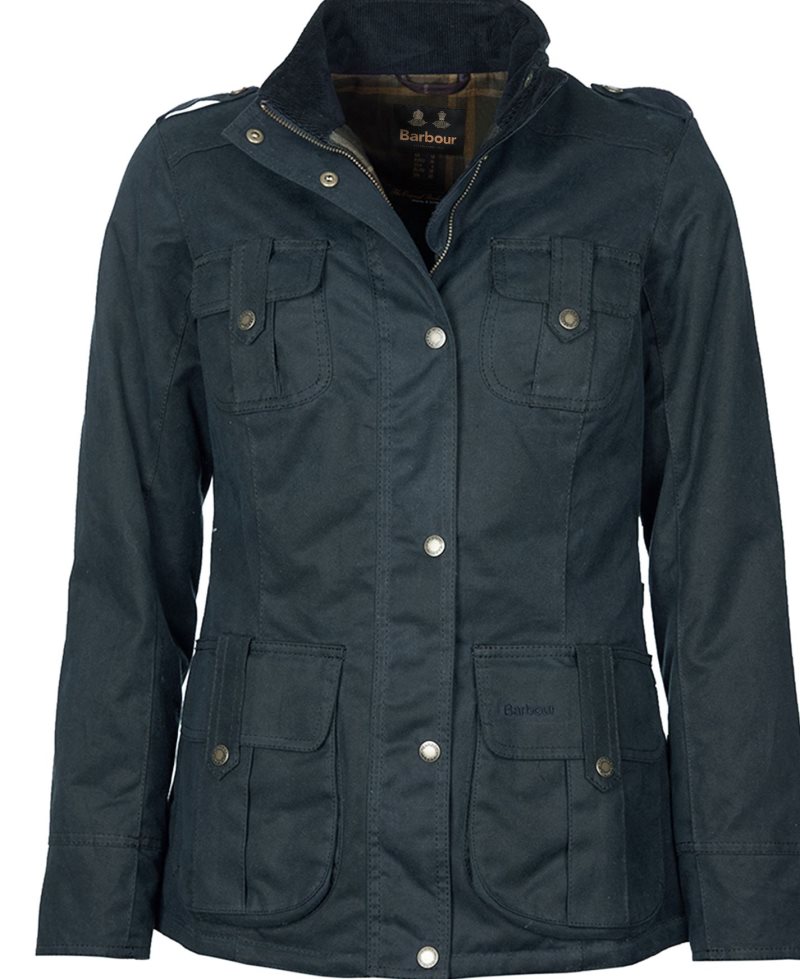 Barbour Winter Defence Waxed Cotton Jacket Olive Classic | UXR172608