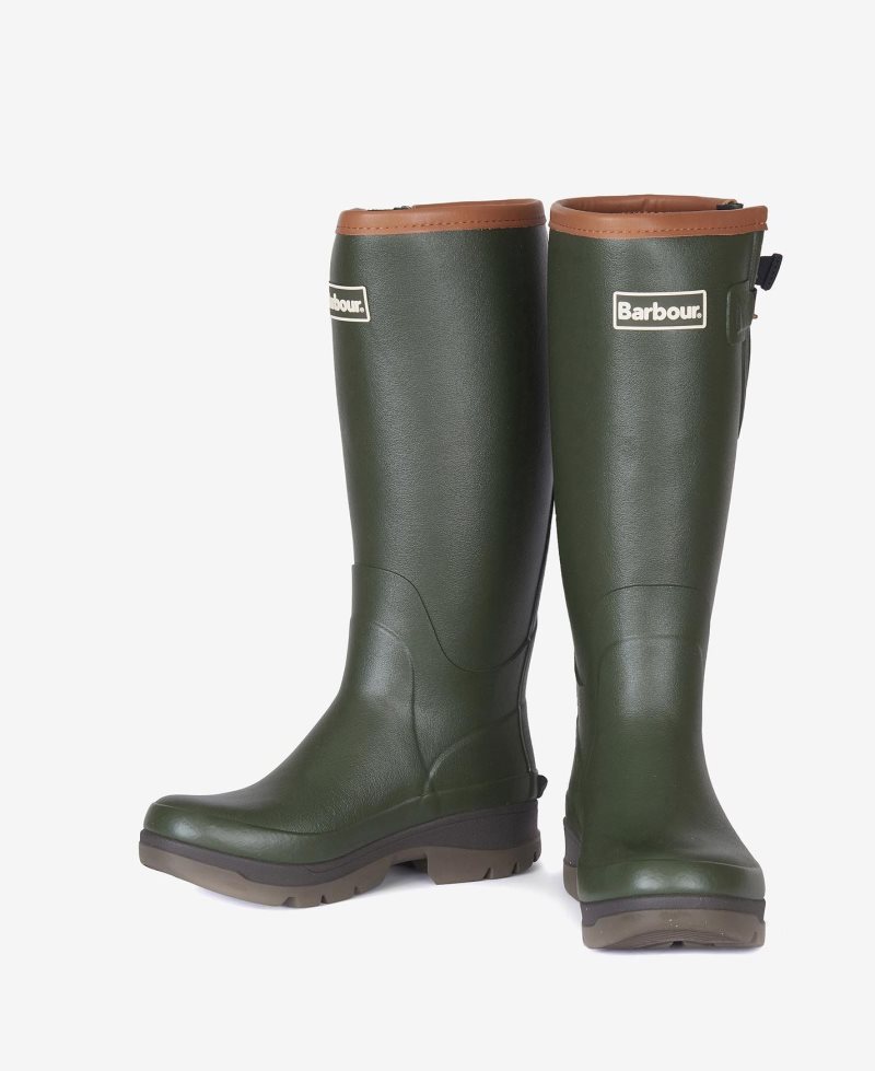 Barbour Womens Tempest Wellingtons Olive | NDR825761